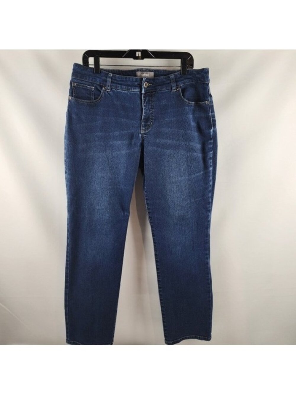 Chicos Size 2 Short Large 14/16 So Slimming Girlfriend Blue Jeans Stretch